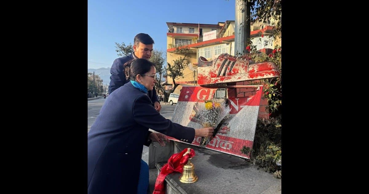 bina gurung showing respect with genz martyrs